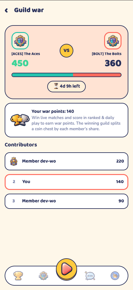A live guild war in Triviuhh